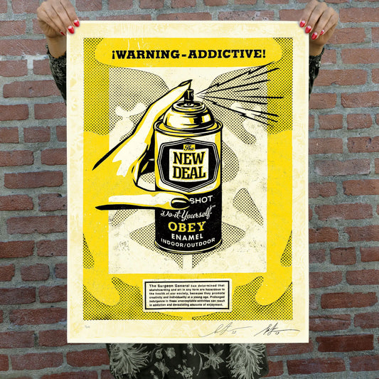 Warning Addictive Art Print